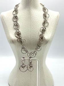 lot 58 image: Frederic Duclos Sterling Silver Necklace and Earrings Set