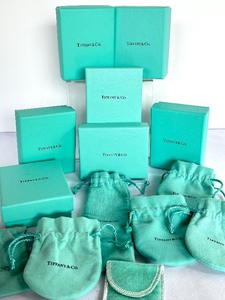 lot 87 image: Variety of Tiffany and Co Jewelry Boxes and Pouches