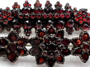 lot 308 image: Two Antique Garnet Bar Pins