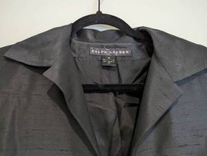 lot 226 image: Ralph Lauren Womens Black Silk Coat