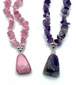 lot 69 image: Two Beaded Gemstone Necklaces