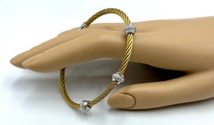 lot 78 image: Stainless Steel and Sterling Bangle