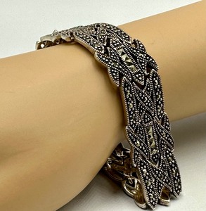 lot 411 image: Sterling and Marcasite Bracelet