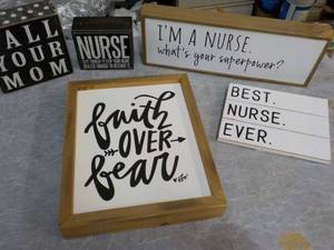 lot 6 image: Wood Signs like new...