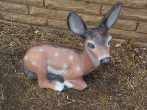 lot 27 image: Fawn Cement Deer 15 x8 x 14...