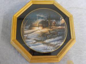 lot 30 image: Terry Redlin Framed Plate...