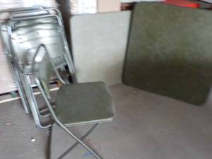 lot 82 image: 2 Card Tables and 4 Matching Chairs...