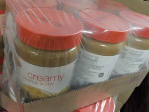 lot 178 image: 6 - 40 oz Jars Hannaford Creamy Pea...