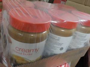 lot 180 image: 6 - 40 oz Jars Hannaford Creamy Pea...