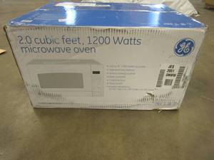 lot 255 image: GE 2.0 cu. ft. Countertop Microwave in White (OPEN BOX)