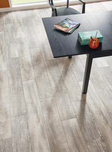 lot 213 image: LOT OF 8 - Krono Original Grizzly Weathered Oak 12 mm T x 8 in. W Waterproof Laminate Wood Flooring (15.9 sqftcase) (127 TOTAL SQ FT)