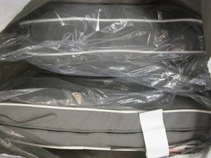 lot 263 image: Sunbrella Patio Cushions in Corded Gray - Base Cushion & Back Cushion