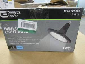 lot 304 image: Commercial Electric 250-Watt Equivalent Integrated LED Black High Bay Light 5000K - OPEN BOX