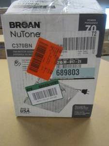 lot 318 image: Broan-NuTone 70 CFM Replacement Motor Wheel for 695A Bathroom Exhaust Fan