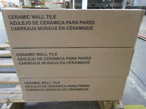 lot 333 image: (3) Cases of Black 4.25 x 4.25 Ceramic Wall Tiles. 12.5 SQFTCase