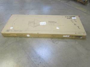 lot 334 image: Metal King Canopy Poster Bed Frame, White, 4482149 - Open Box