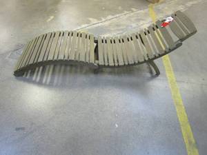 lot 346 image: Folding and Portable Sun Lounger, Wood in Grey Finish, 57076.00GRY.