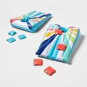 lot 10 image: Sun Squad - Inflatable Cornhole Pool Game - Pool Bag Toss - Bean Bag - Adult Pool Toy - Water Games