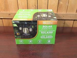 lot 22 image: Sunforce 35 Solar String Lights with Remote Control