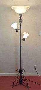 lot 99 image: Decorative Bronze Floor Lamp