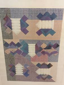 lot 108 image: Large Framed Abstract Paper Art