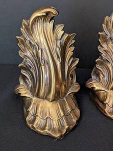 lot 116 image: Two Pairs of Brass Bookends
