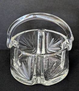 lot 32 image: Gorgeous Signed Crystal Basket