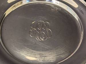 lot 62 image: Monogrammed Sterling Silver Plate Set