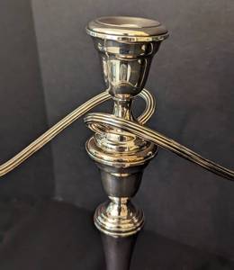 lot 63 image: Vintage Gorham Silver Plated Candelabra Candleholders