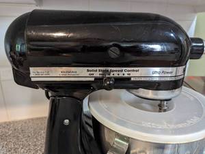 lot 68 image: Black Kitchenaid Mixer and Accessories
