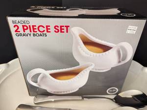 lot 143 image: White Servingware and Utensils
