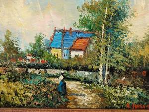 lot 36 image: Colorful Small Framed Scenic Oil on Canvas Painting