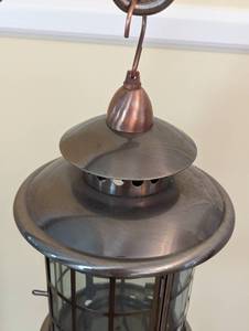 lot 146 image: Metal Hanging Candleholder Lantern