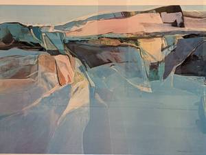lot 176 image: Large Framed Abstract Print by Fran Wohfelder