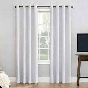 lot 39 image: Sun Zero Pratt Tonal Fleece Insulated 100% Blackout Window Panel 2-panels 96L