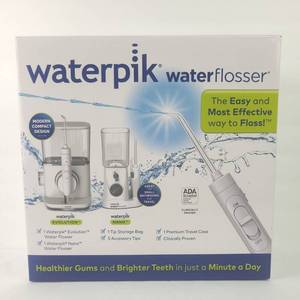 lot 55 image: WATERPIK INC Water and Nano Flosser, Deluxe Traveler and Tip Storage Case and 12 Accessory Tips Combo Pack, 1 Set