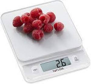 lot 71 image: Taylor Digital 11lb Glass Top Food Scale - Silver
