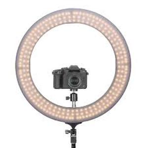 lot 62 image: Sunpak - LED 448 19 Bi-Color Ring Light Kit - Black