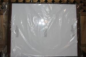 lot 112 image: 3x4 White Board with Oak Wood Panel Trim