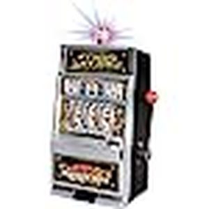 lot 99 image: Lucky Sevens Jumbo Slot Machine Casino Toy Piggy Bank Replica with Flashing Lights and Jackpot Sounds