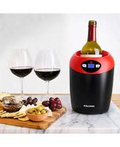 lot 104 image: Cooks Essentials Electric Wine Bottle Chiller Model K51086 Black