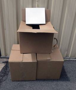 lot 17 image: 48 Vintage Silver and Black Gift Boxes