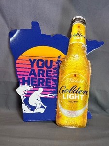 lot 13 image: Metal Michelob Golden Draft Light Sign