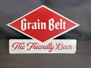 lot 16 image: Grain Belt Metal Beer Sign