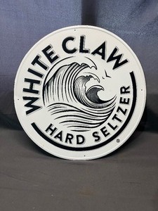 lot 19 image: White Claw Hard Seltzer Metal Sign