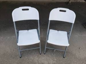 lot 65 image: Pair of Plastic Folding Chairs