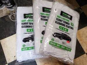 lot 143 image: 3 Packages of Terry Cloth Cleaning Towels