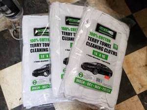 lot 144 image: 3 Packages of Terry Cloth Cleaning Towels