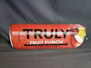 lot 7 image: Truly Fruit Punch Hard Seltzer Metal Sign