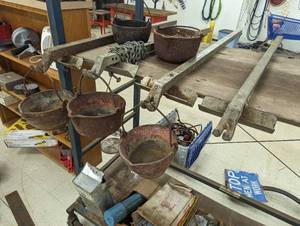 Vintage set of smelting tools
